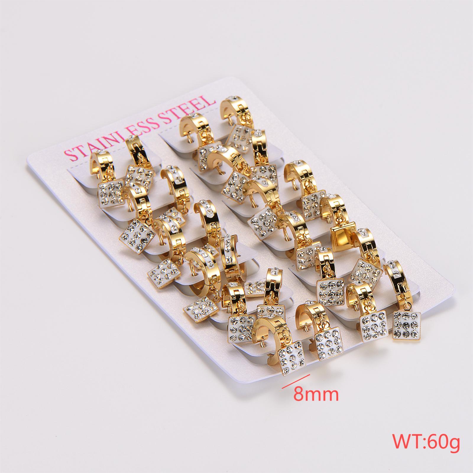 304 Stainless Steel Heart Shape Flower Butterfly Imitation Gold  Classic Style Commute Earrings