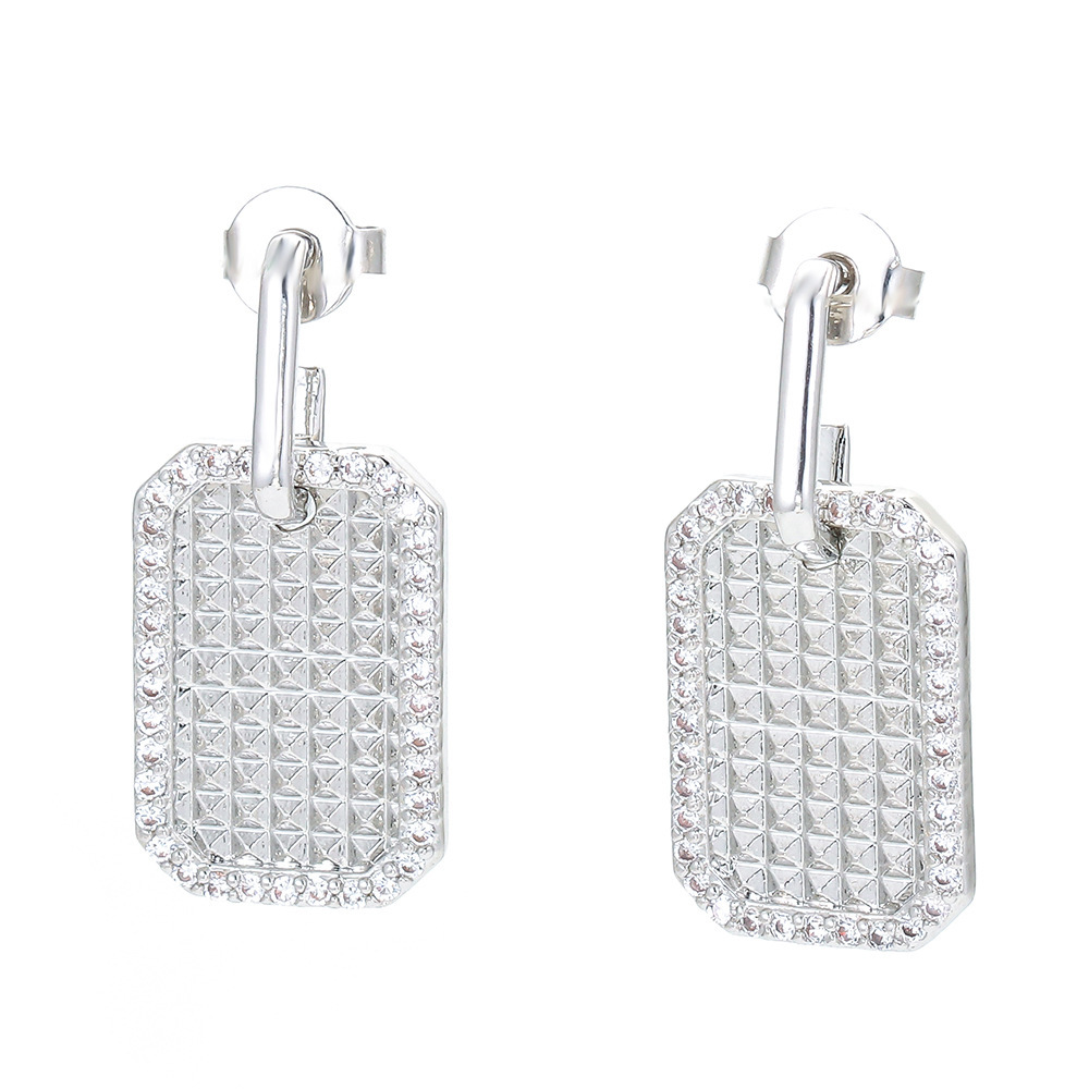 Fashion Square Copper Earrings Wholesale Nihaojewelry