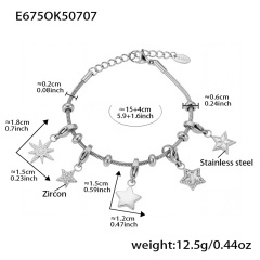 E675-Steel Color DIY Multi-Accessories Bracelet 15 4cm