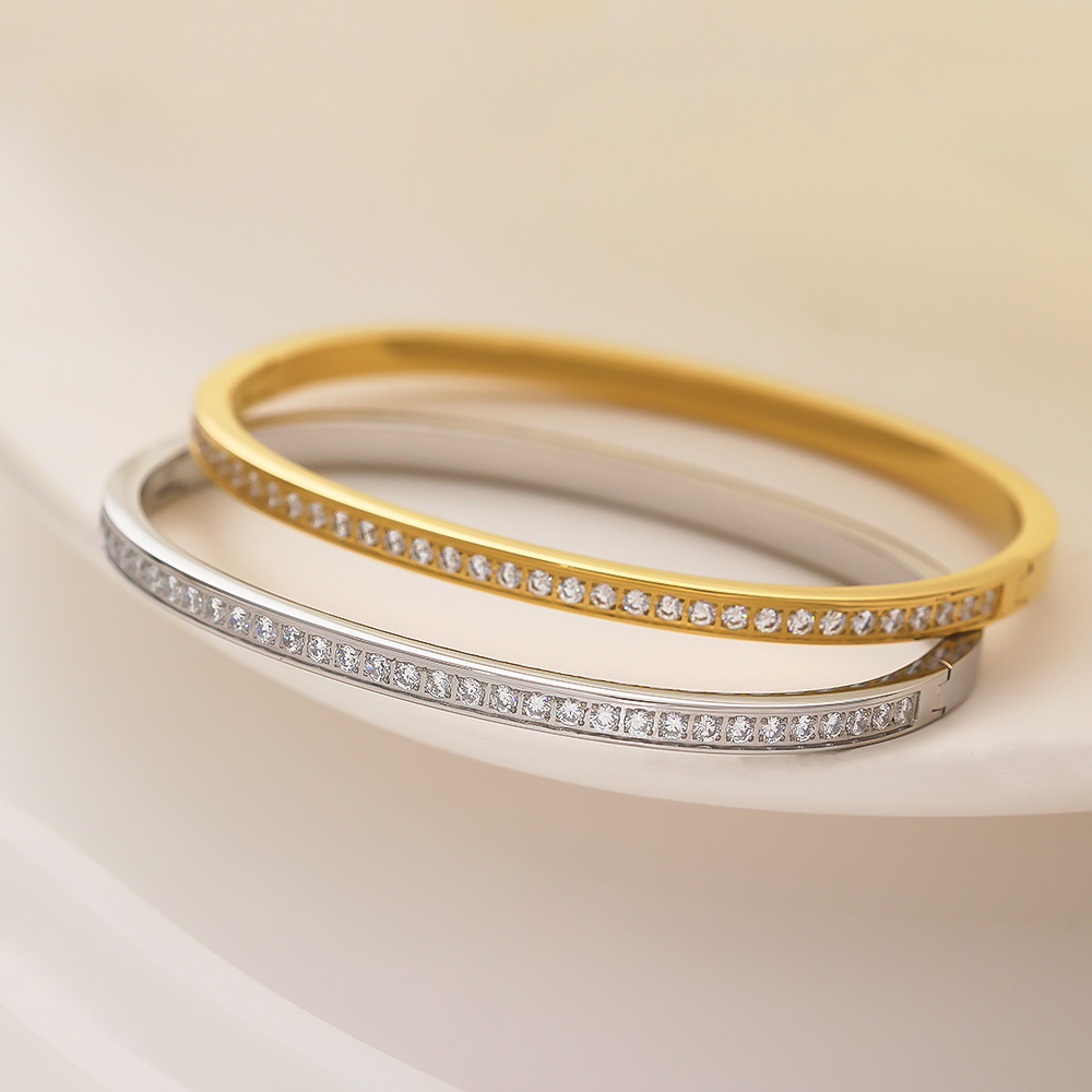 Titanium Steel Bracelet With Diamonds Girl Holiday Gift Starry Sky Feeling Women's Jewelry Accessories