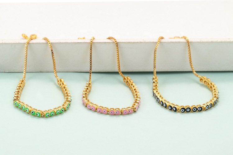 Copper Geometric Zircon Copper Bracelets