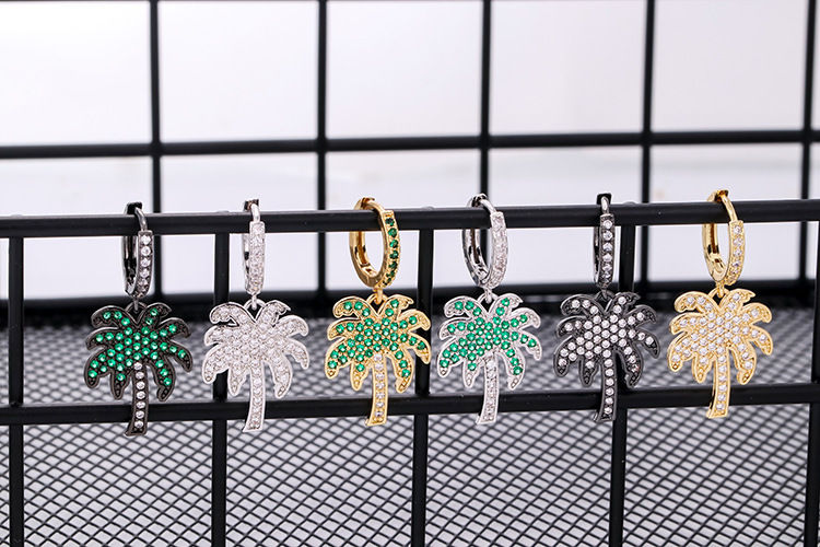 Fashion Geometric Diamond Copper Earrings