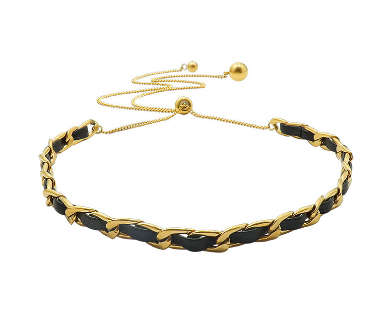 PVD Coated Real Gold Plated 18K Gold Geometric 304 Stainless Steel Fashion Waterproof Non Tarnish 304 Stainless Steel Necklace