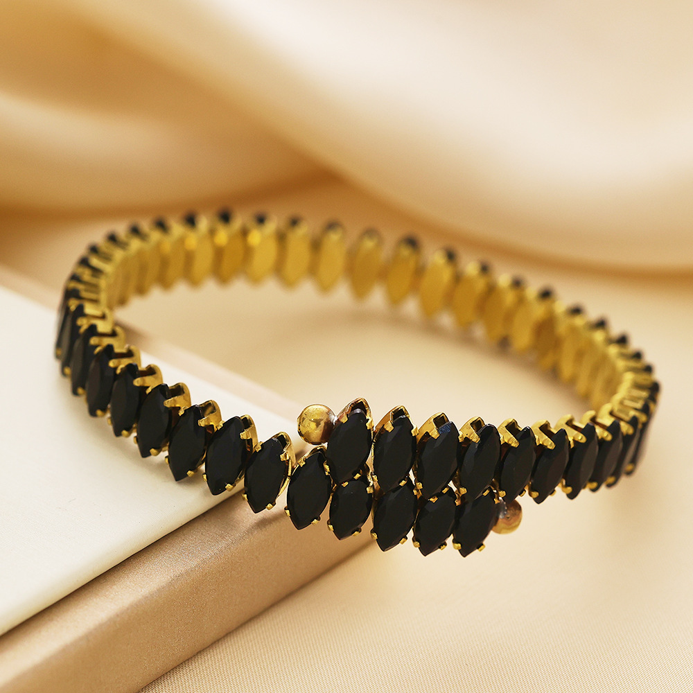 Multicolor Titanium Steel Claw Inlaid Diamond Women's Bracelet Zircon Steel Women's Accessories