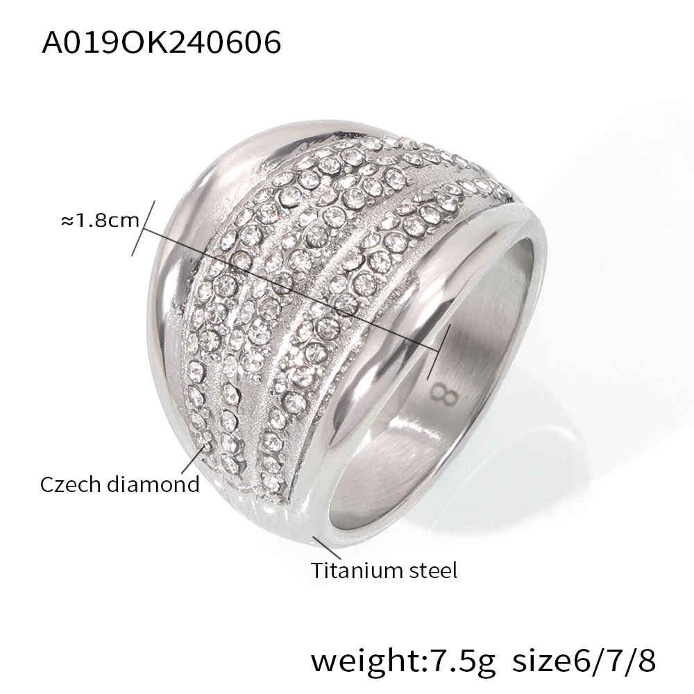 PVD Coated Real Gold Plated 18K Gold Circle Round 304 Stainless Steel Simple Style Classic Style Waterproof Non Tarnish Rings