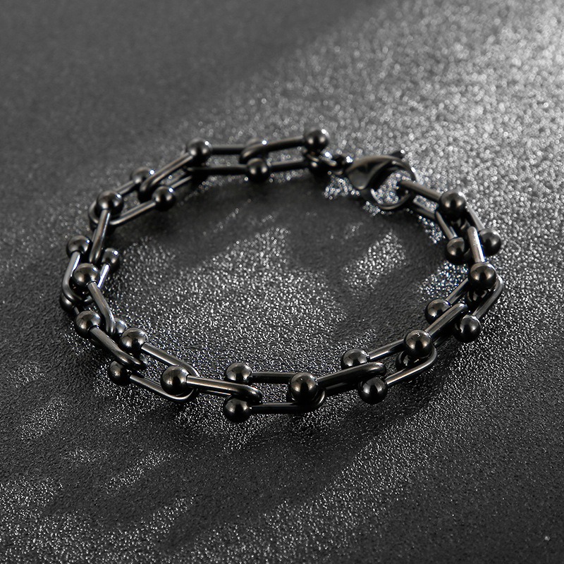 Fashion U Shape Titanium Steel Bracelets Plating Stainless Steel Bracelets
