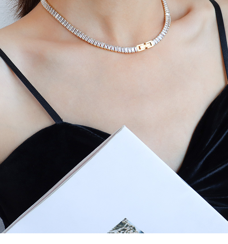 PVD Coated Real Gold Plated 18K Gold Printing 304 Stainless Steel Fashion Waterproof Non Tarnish 304 Stainless Steel Necklace