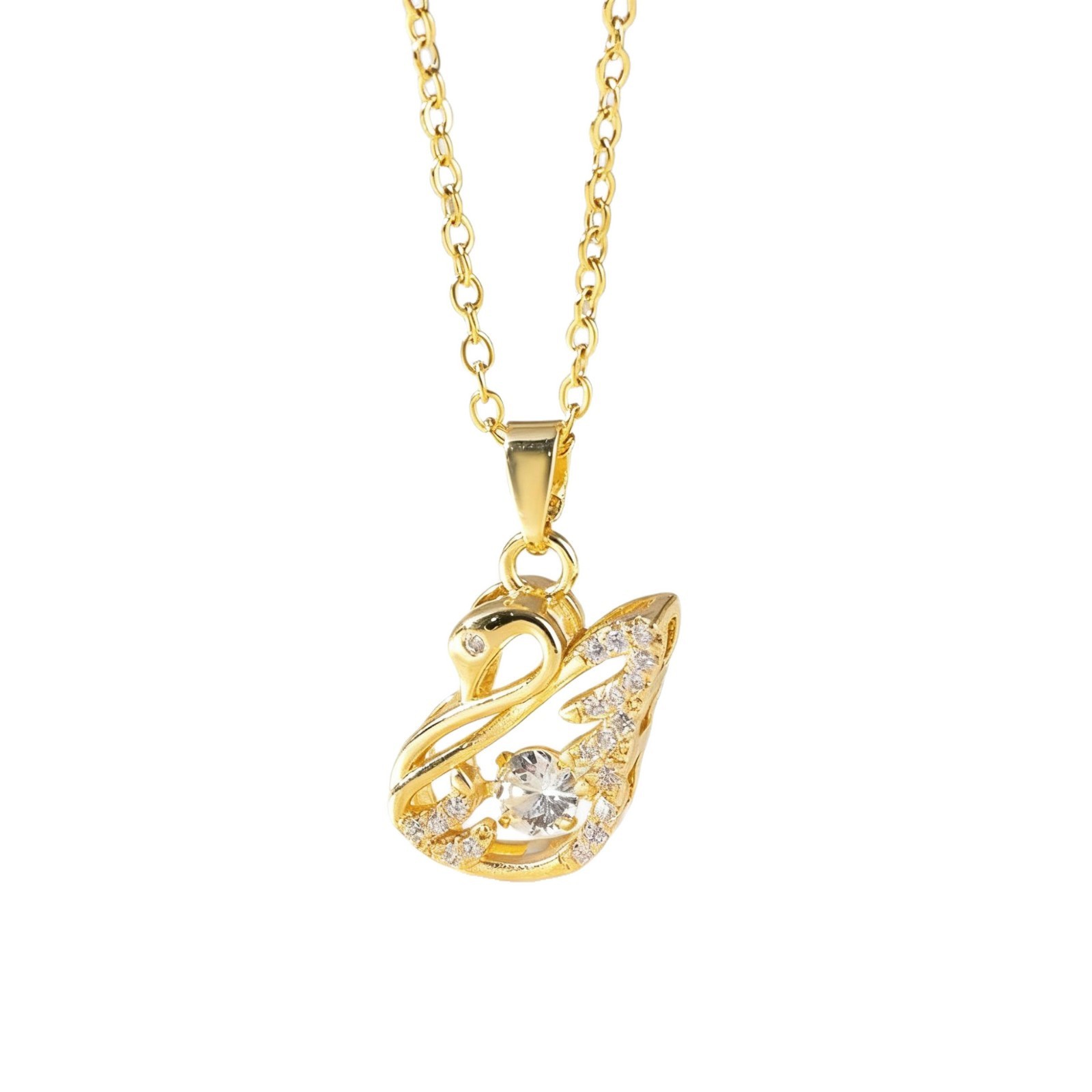 Titanium Steel Inlaid Diamond Necklace For Women Quality Dog Tag Pendant Choker Trendy Jewelry Accessory