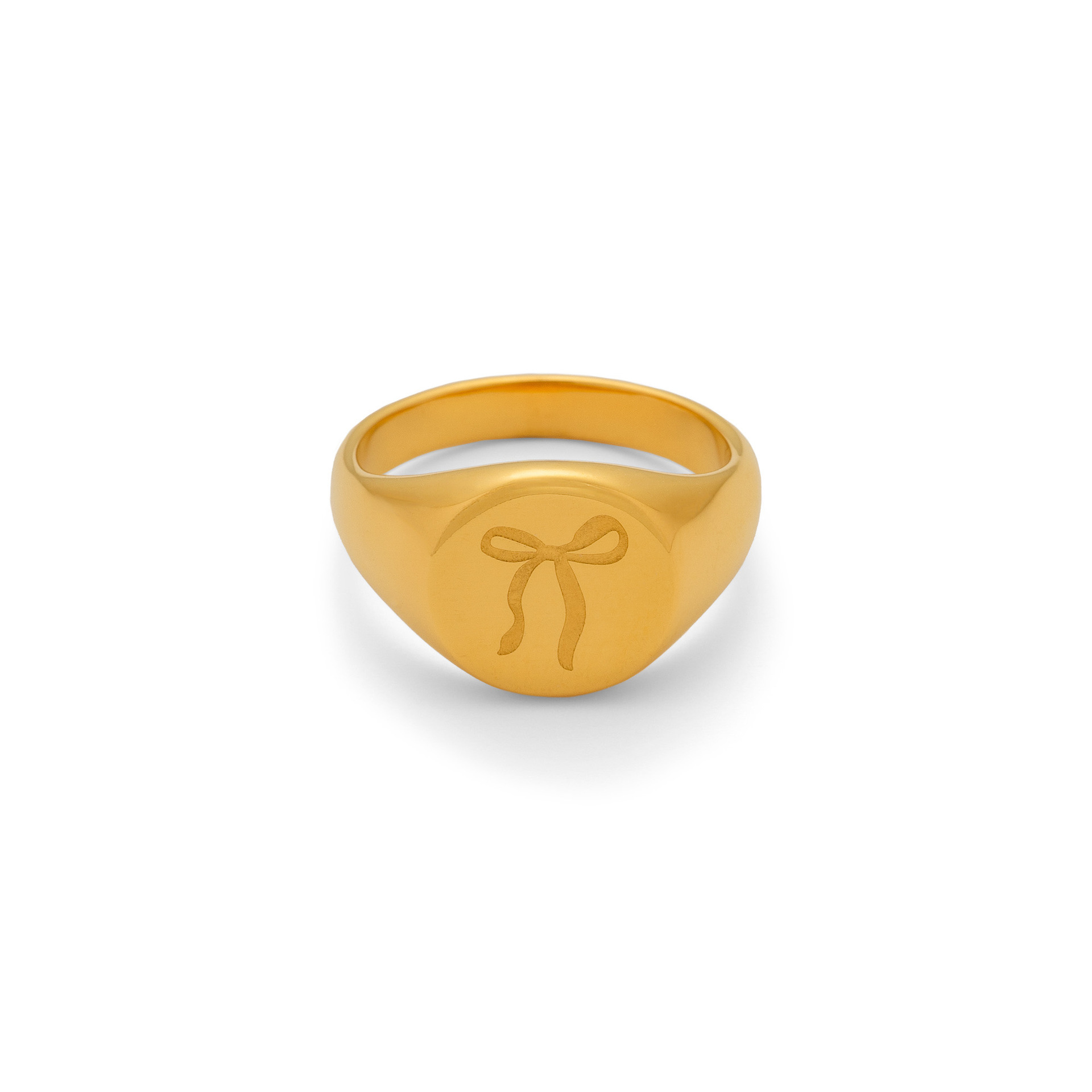 Sweet Style Butterfly Knot Ring Plated Titanium Steel 18K Gold Filled Geometric Pattern Women's Jewelry Accessories
