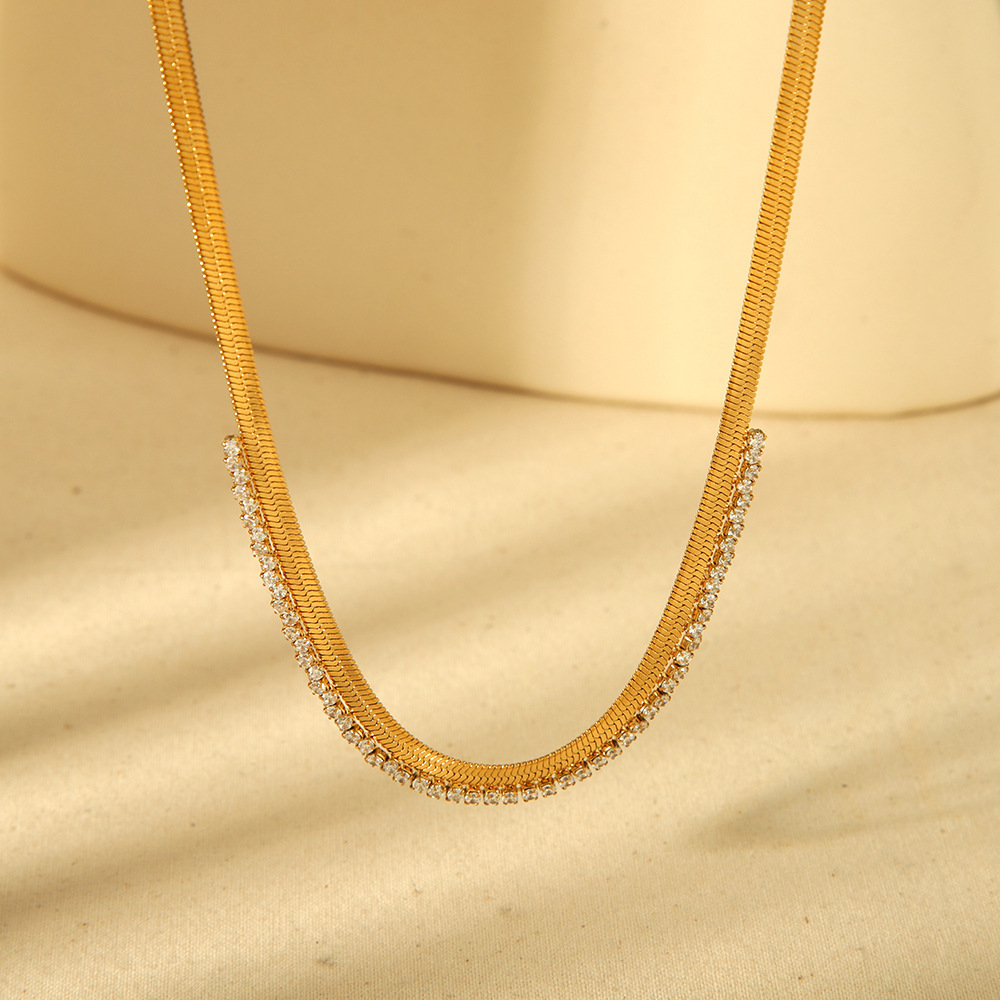 Multi-Layer Stainless Steel Zirconia Ring And Earring Set With 18K Gold Plating And Tassel Design Luxury Jewelry Accessories For Women