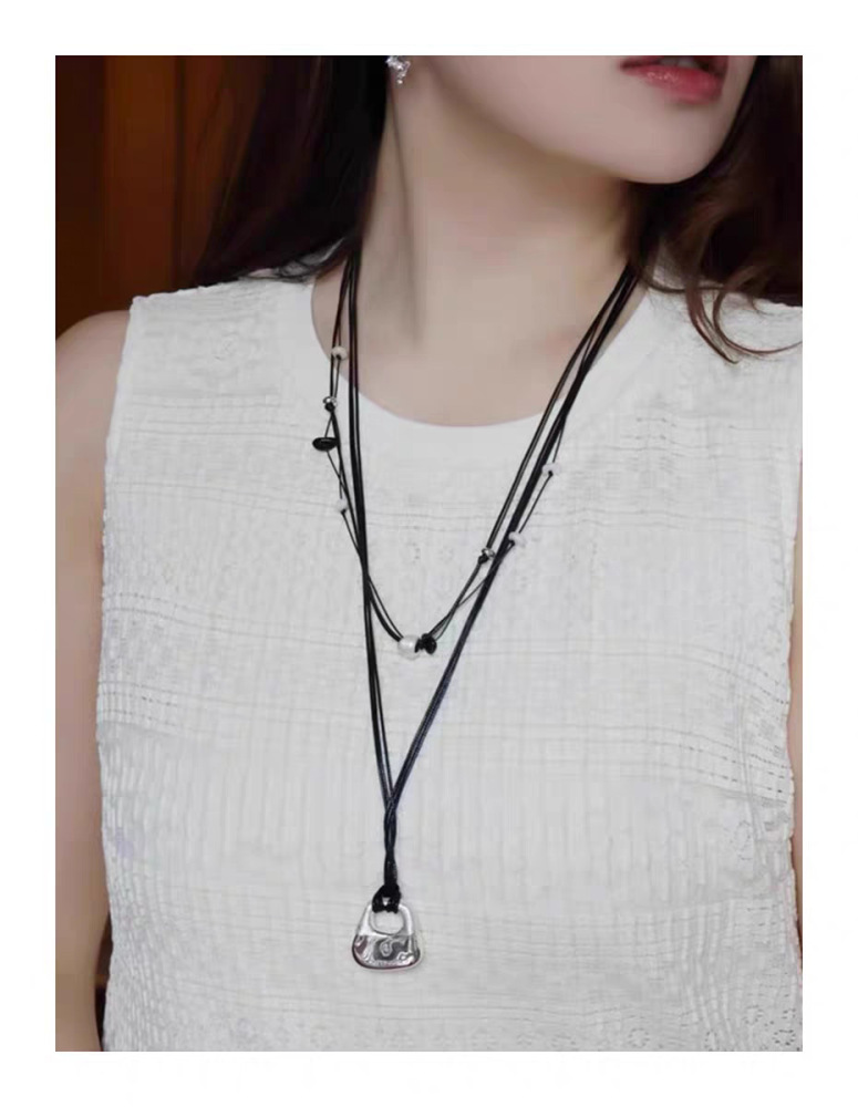 Special-Interest Design Natural Stone Beaded Hand-Woven High-Grade Pendant Necklace Accessories Women's Fashion Accessories Jewellery