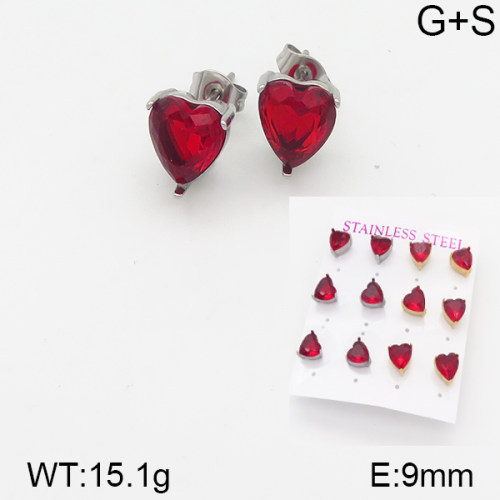 INS New  Fashion Titanium Steel Love Heart Stud Earrings 18K Gold Stainless Steel Love Element Earrings Earrings Niche Design High Earrings For Women Earrings