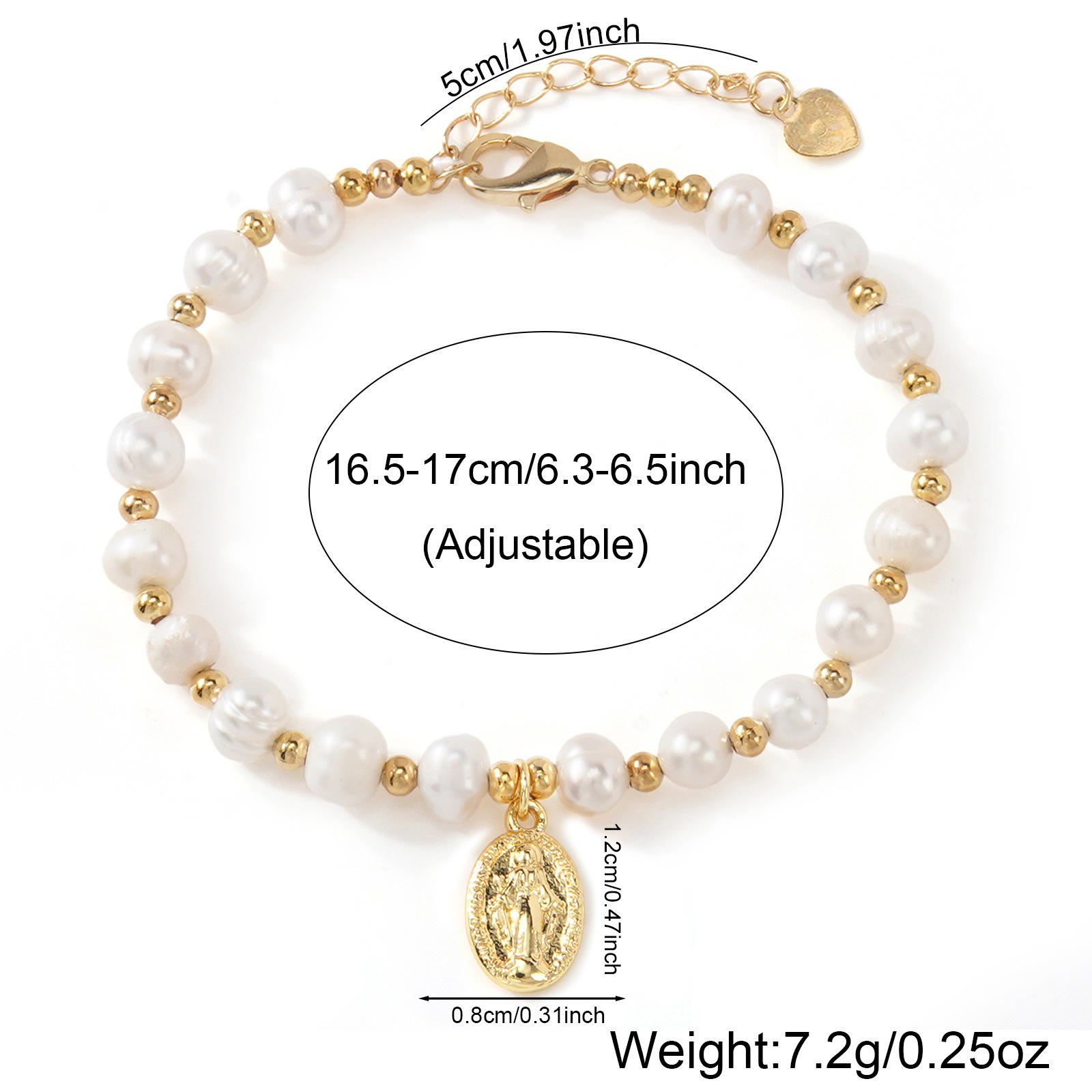 Elegant Pearl Beaded Bracelet Casual School Travel Gift Women's Fashion Accessories Daily Matching Simple Classic Roman Style