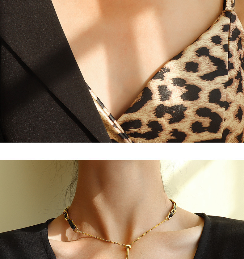 PVD Coated Real Gold Plated 18K Gold Geometric 304 Stainless Steel Fashion Waterproof Non Tarnish 304 Stainless Steel Necklace