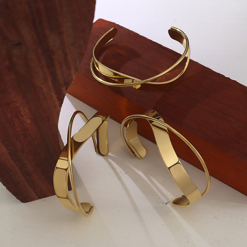 PVD Coated Real Gold Plated 18K Gold Geometric 304 Stainless Steel Fashion Waterproof Non Tarnish 304 Stainless Steel