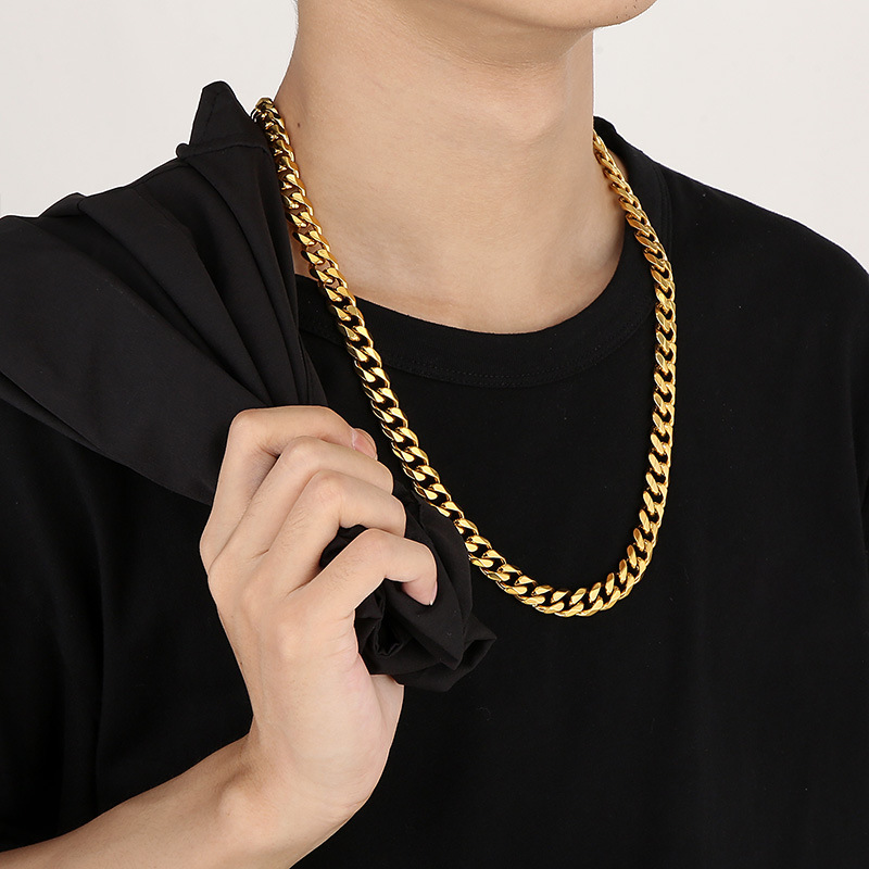 Fashion Geometric Stainless Steel Necklace Inlay Rhinestones Stainless Steel Necklaces