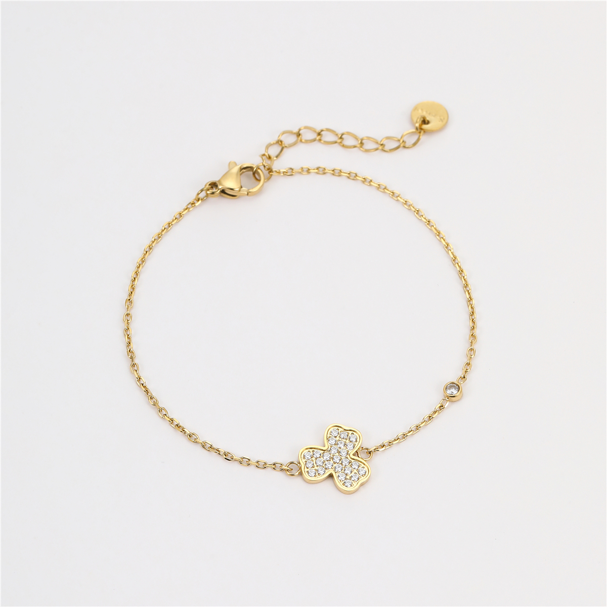 Style Personality Small Flower Dog Paw Cute Simple Titanium Steel 304 Stainless Steel Bracelet Non-Fading Design Sense Light Luxury Hand Jewelry Wholesale