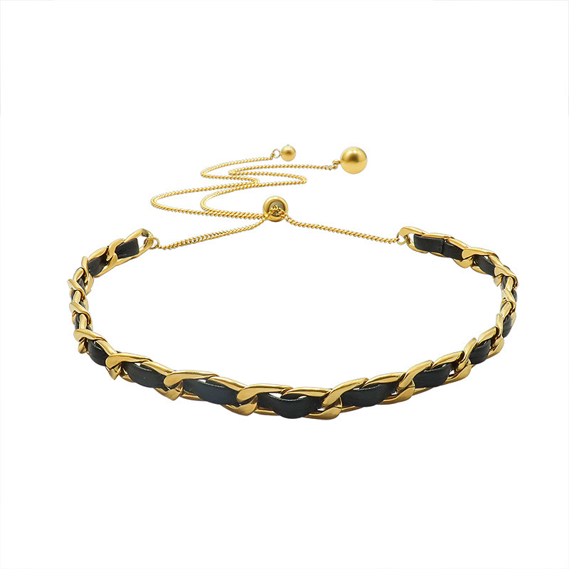 PVD Coated Real Gold Plated 18K Gold Geometric 304 Stainless Steel Fashion Waterproof Non Tarnish 304 Stainless Steel Necklace