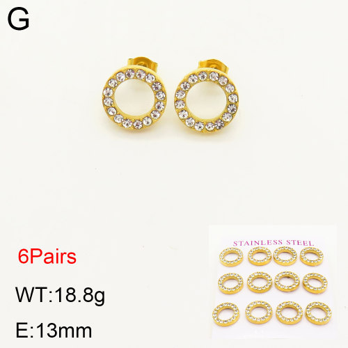 INS New  Fashion Titanium Steel Stud Earrings Round Design 18K Gold Stainless Steel Love Element Earrings Niche Design High Earrings Suitable For Women's Earrings