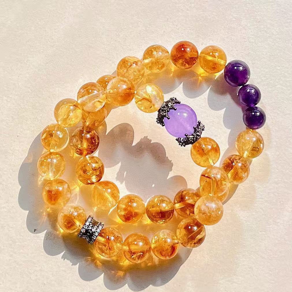 Natural High Quality Yellow Crystal Tiger Eye Stone South Red Bracelet Hand Chain White Crystal Jewelry Accessories For Women