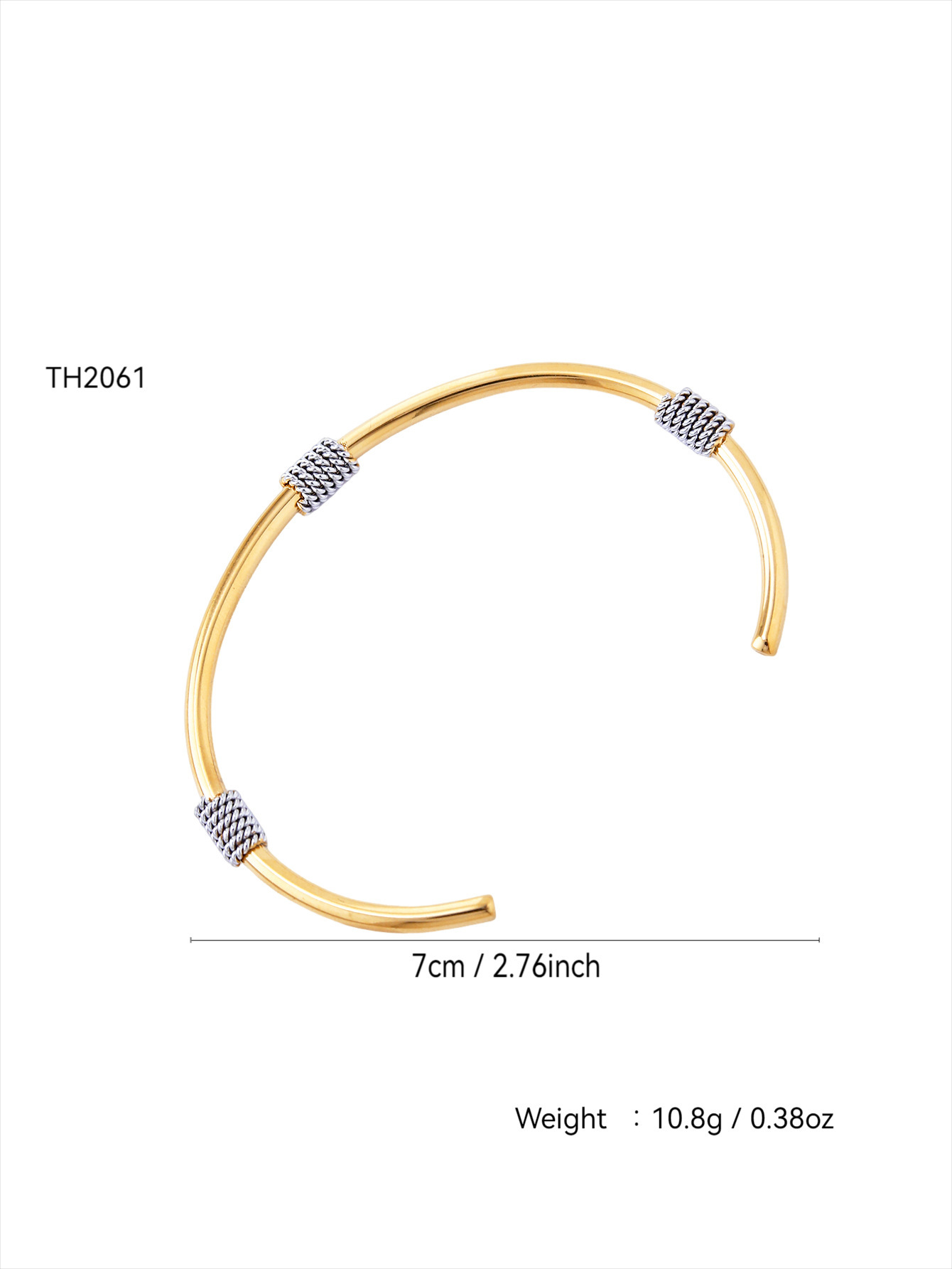 Fashionable Simple High-Grade Geometric Spiral Bracelet Women's Elegant Charm Stainless Steel 18K Gold Plated All-Match Wholesale