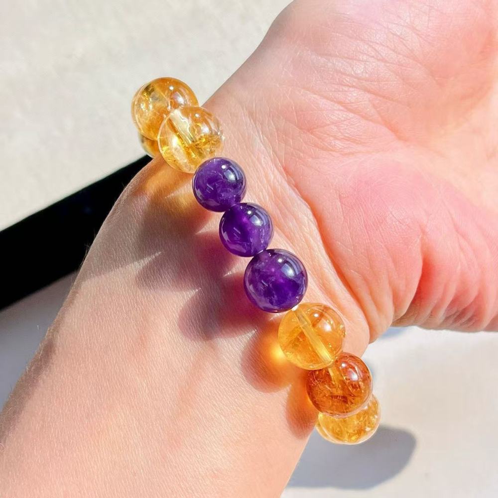 Natural High Quality Yellow Crystal Tiger Eye Stone South Red Bracelet Hand Chain White Crystal Jewelry Accessories For Women