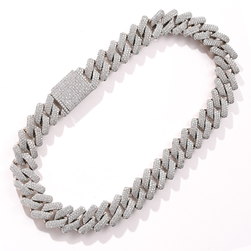 Hip-hop Punk Geometric Copper Chain Inlay Zircon Necklace