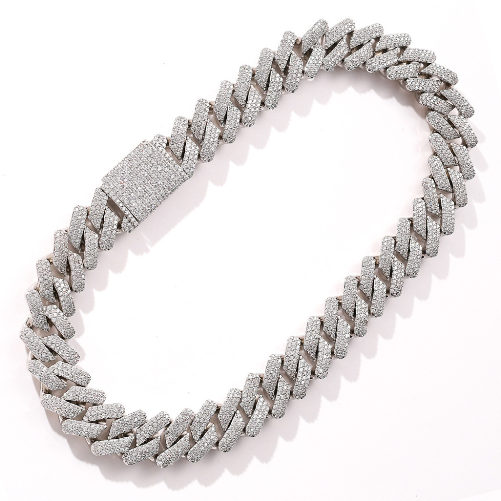 Hip-hop Punk Geometric Copper Chain Inlay Zircon Necklace