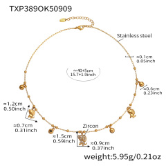 TXP389- Gold DIY Necklace 40+5cm