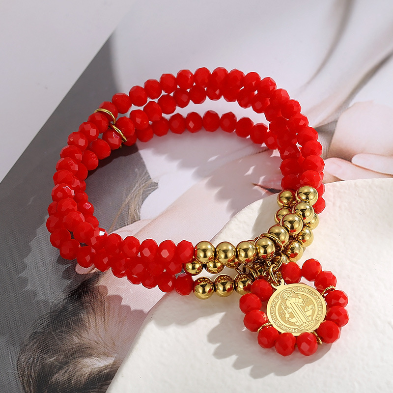 PVD Coated 18K Gold Plated Geometric Titanium Steel Fashion Waterproof Non Tarnish 304 Stainless Steel Bracelets