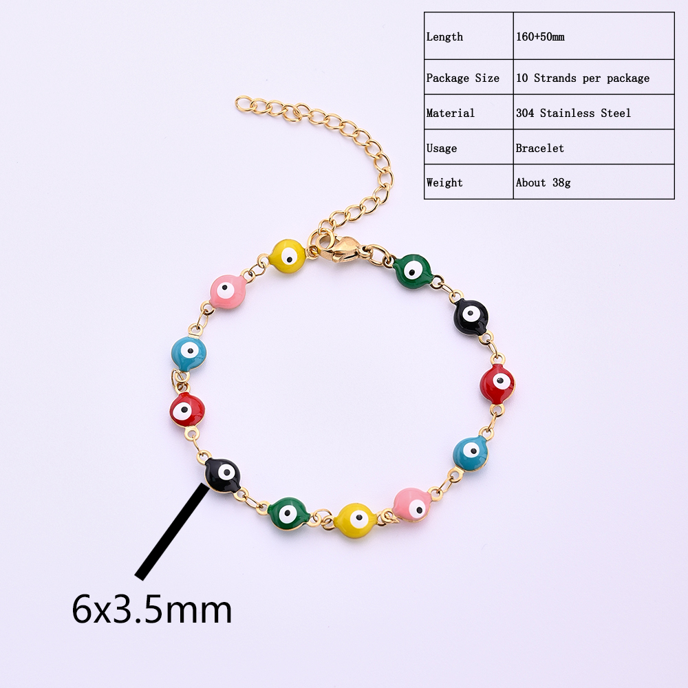 Ethnic Style Classic Style Artistic Eye 304 Stainless Steel Gold Plated Bracelets In Bulk