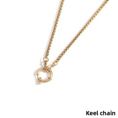 Gold : Dragon Bone Necklace 2.5mm*50cm/Weight 10g