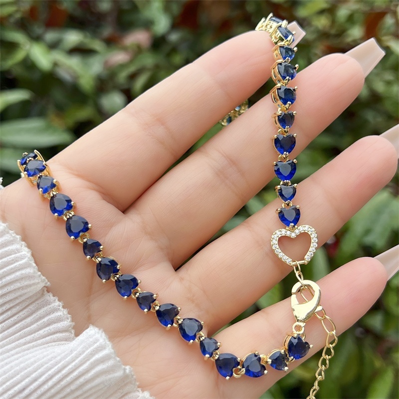 18K Gold Plated Multi-style Heart Zircon Necklace Classic Simple Daily Wear Gift Copper Pendant Lobster Clasp