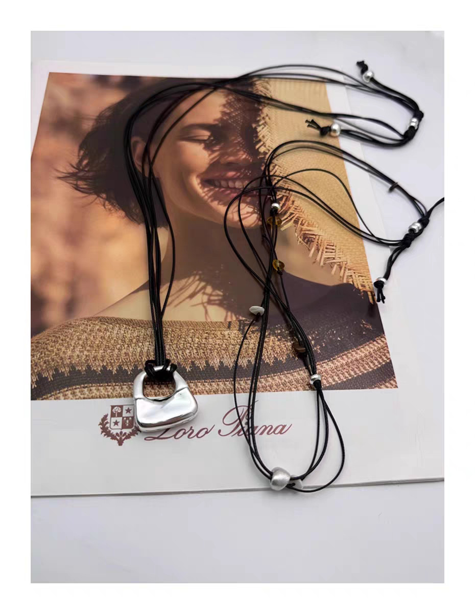 Special-Interest Design Natural Stone Beaded Hand-Woven High-Grade Pendant Necklace Accessories Women's Fashion Accessories Jewellery