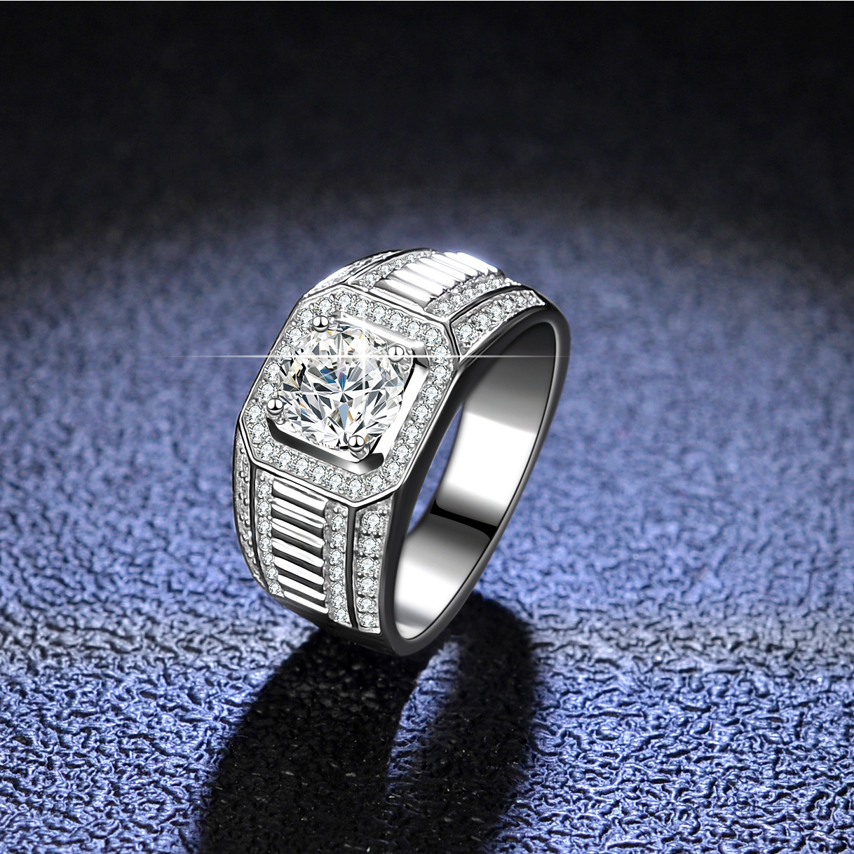925 Sterling Silver Moissanite Zircon Heart Shape Rings