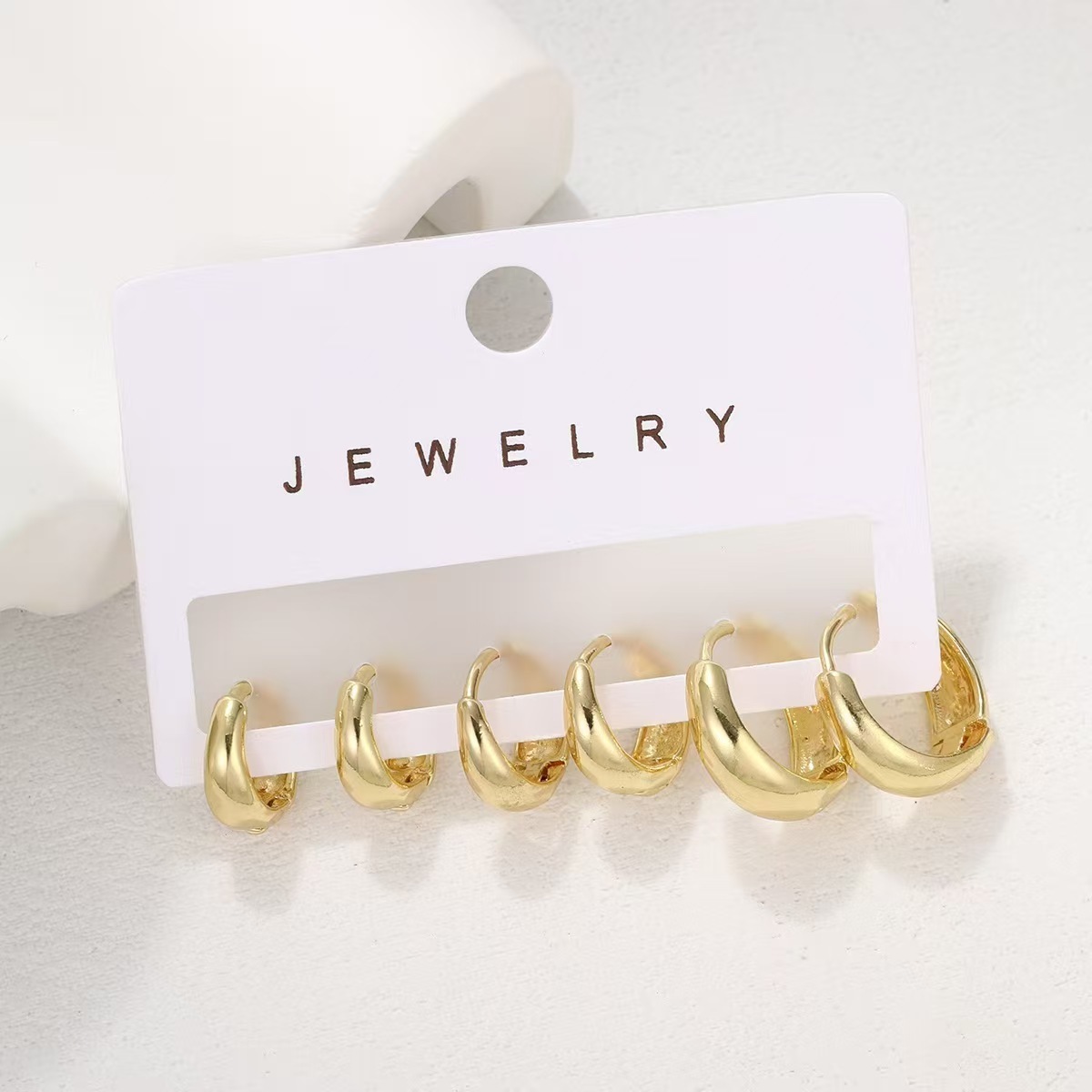 Fashionable Minimalist Earrings Personality Design Luxury Style Geometric Pattern Copper Material Women's Jewelry Accessories