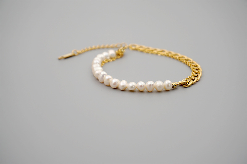 Titanium Steel Pearl Bracelet For Women Simple Summer Friend Bracelet Anklet Jewelry Accessories