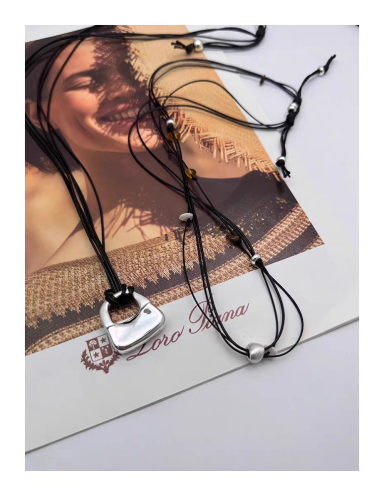 Special-Interest Design Natural Stone Beaded Hand-Woven High-Grade Pendant Necklace Accessories Women's Fashion Accessories Jewellery