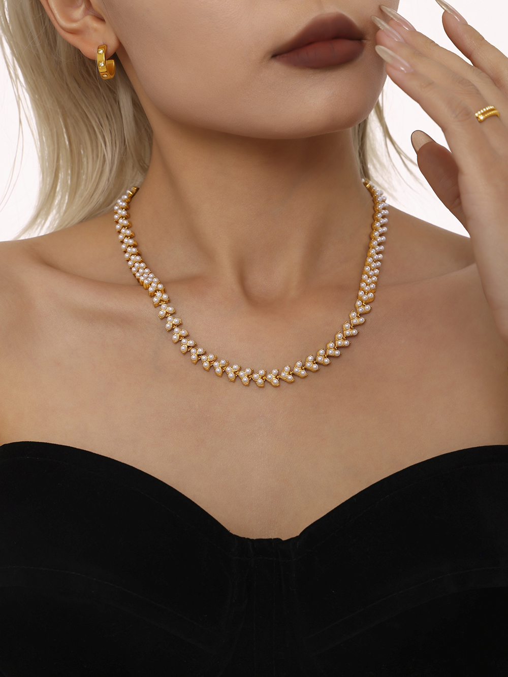 PVD Coated Real Gold Plated 18K Gold Geometric 304 Stainless Steel Vintage Style Classic Style Waterproof Non Tarnish 304 Stainless Steel Necklace