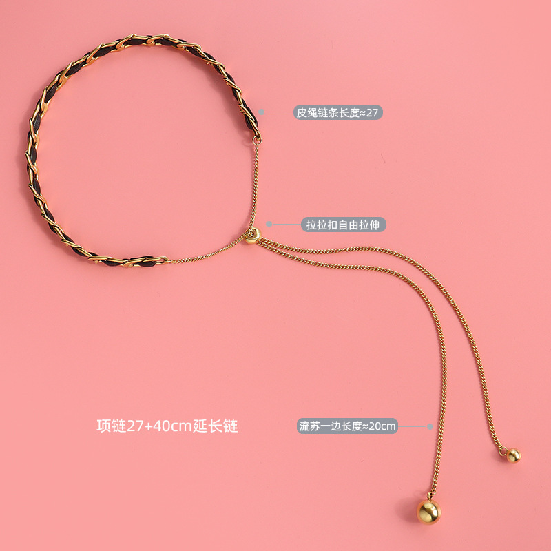 PVD Coated Real Gold Plated 18K Gold Geometric 304 Stainless Steel Fashion Waterproof Non Tarnish 304 Stainless Steel Necklace