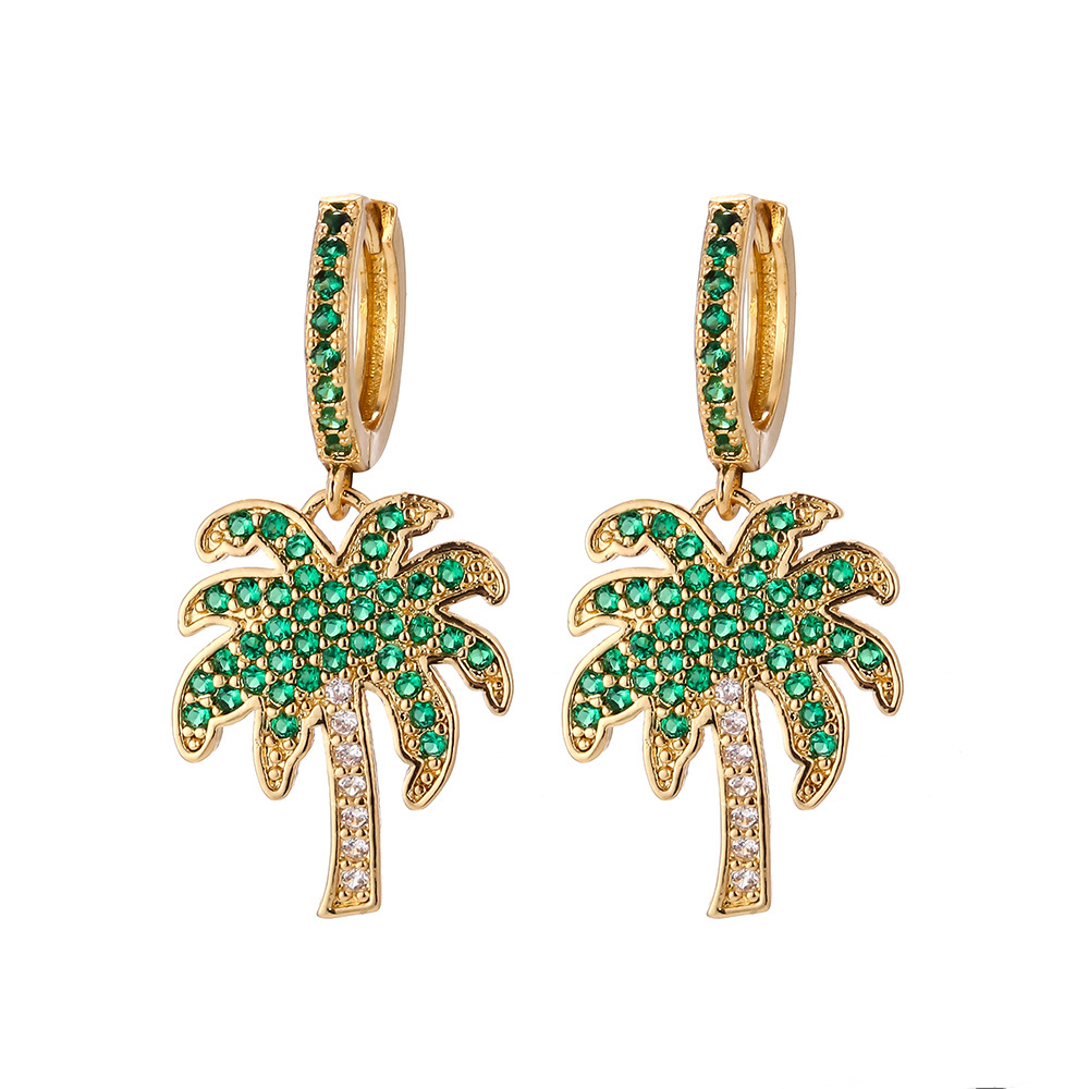 Fashion Geometric Diamond Copper Earrings