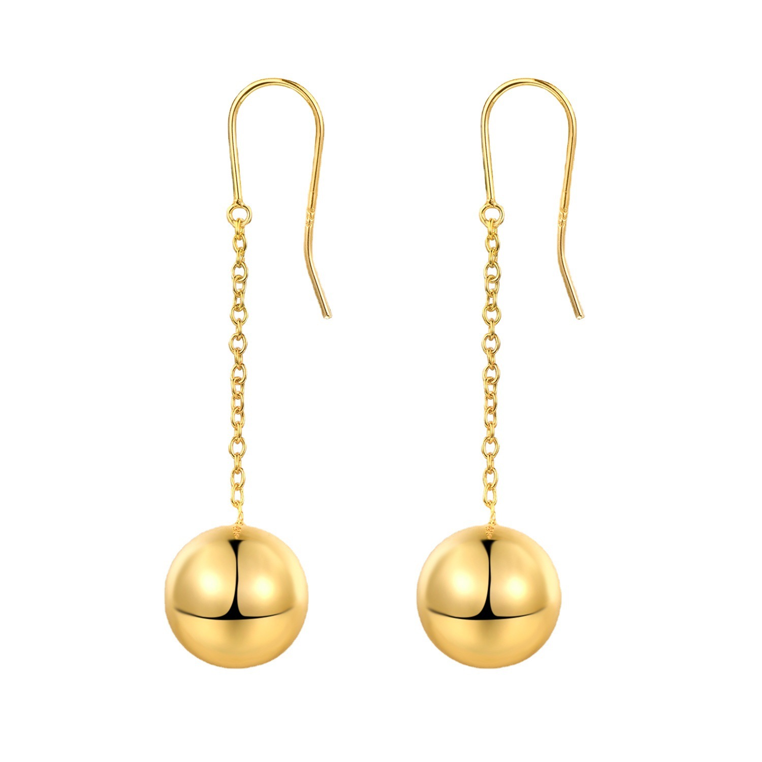 Elegant Silver Needle Metal Ball Stud Earrings Women's Fashion OL Style Simple Atmosphere Autumn Winter Jewelry Accessories