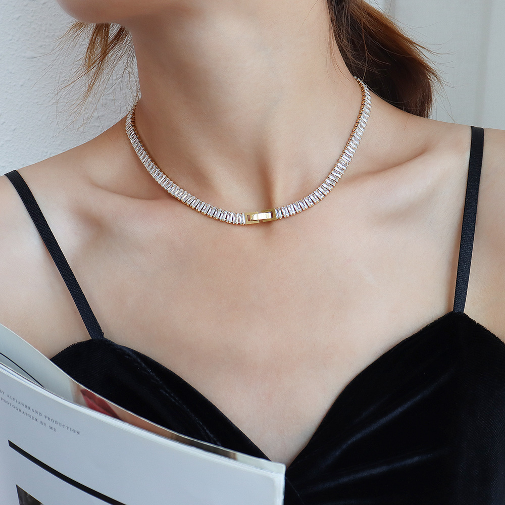 PVD Coated Real Gold Plated 18K Gold Printing 304 Stainless Steel Fashion Waterproof Non Tarnish 304 Stainless Steel Necklace