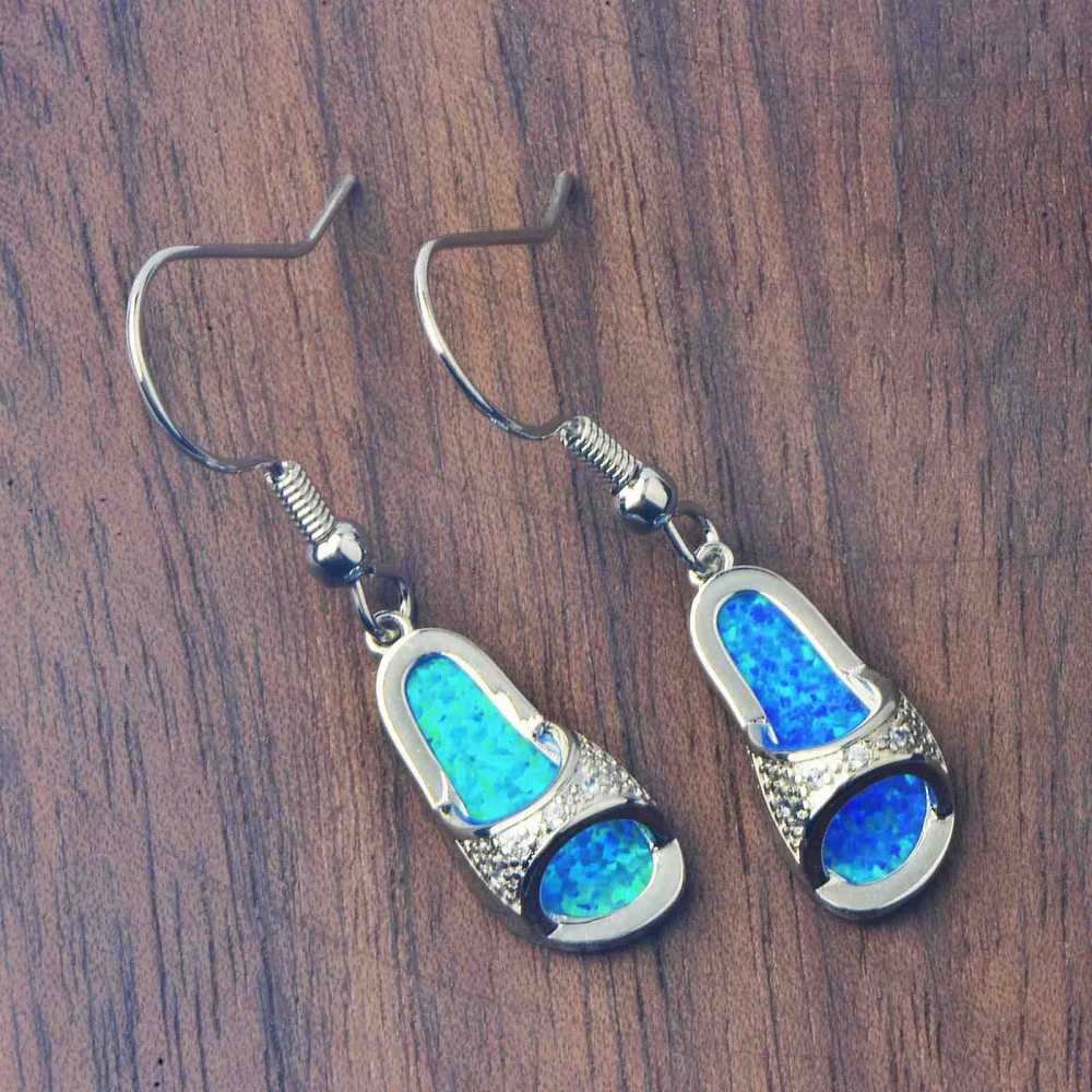 Simple Style Opal Sandals Earrings TikTok Ins  Style Jewelry Accessories Copper Material Line Craft
