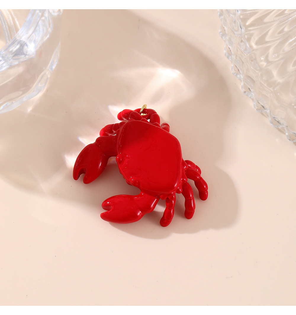 Creative Titanium Steel Crab Pendant Necklace Personality  Design Cute Animal Zodiac Oil Drop Jewelry For Women