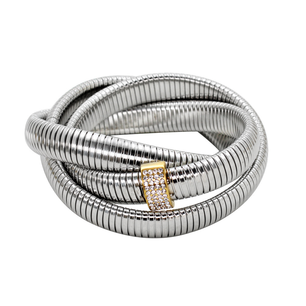 18K Gold 304 Stainless Steel PVD Coated Zircon Geometric Waterproof Non Tarnish Simple Style Cable Chain Bracelets Earrings Necklace For Women's