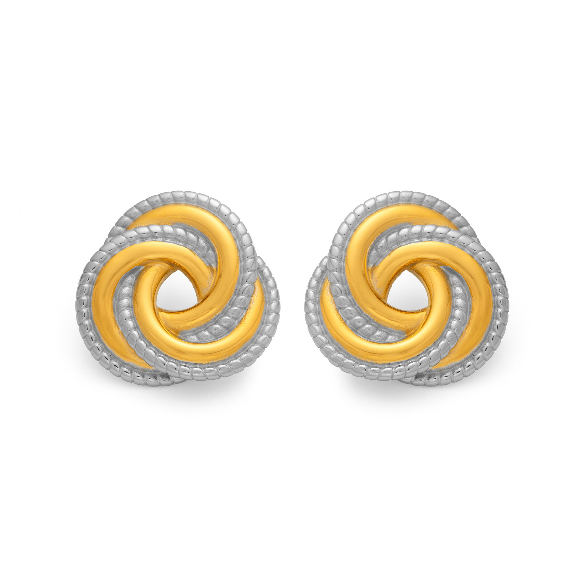 Fashionable Geometric Bohemian Earring Set Titanium Steel Gold Plated Silver Contrast Color Ladies Elegant Style Jewelry Accessories