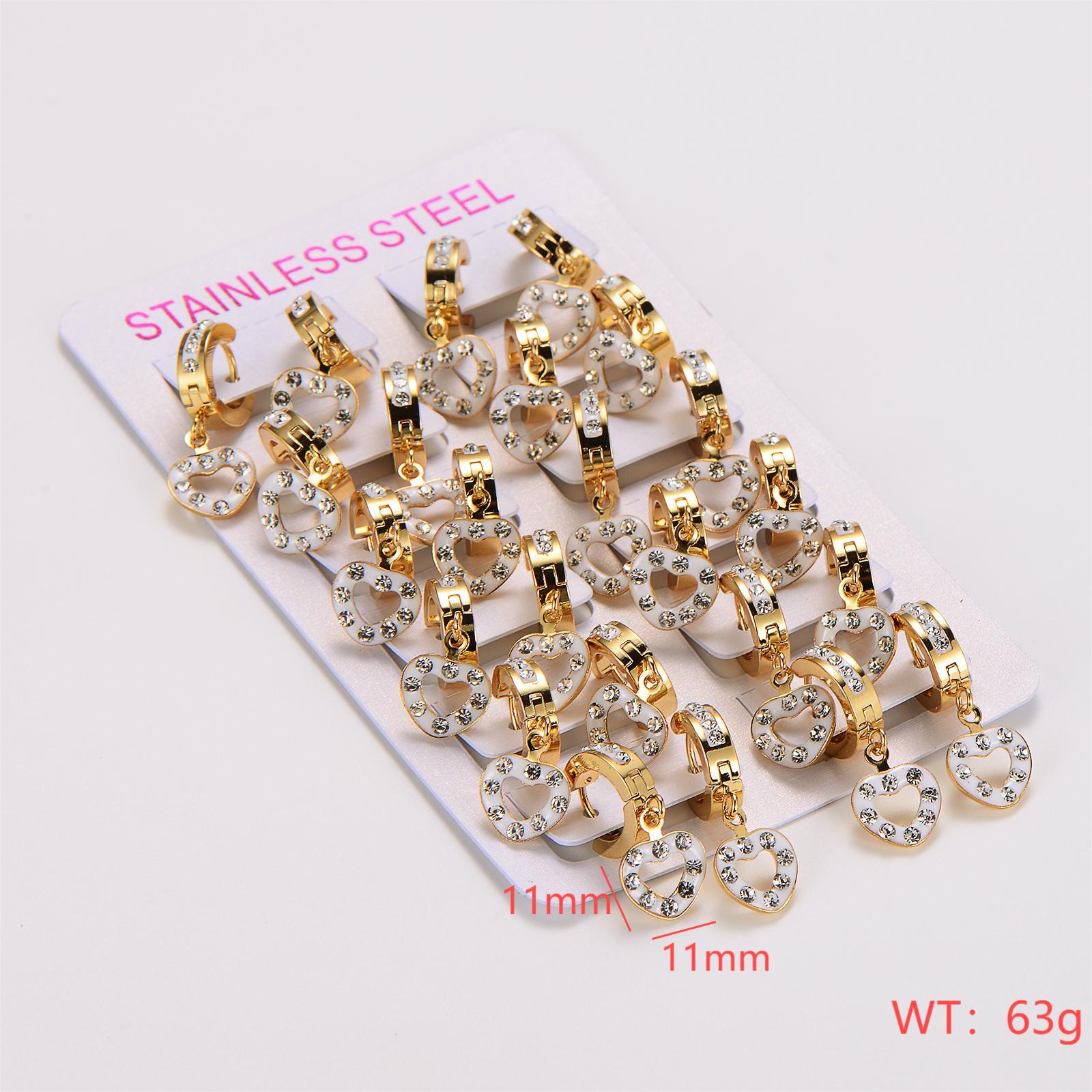 304 Stainless Steel Heart Shape Flower Butterfly Imitation Gold  Classic Style Commute Earrings