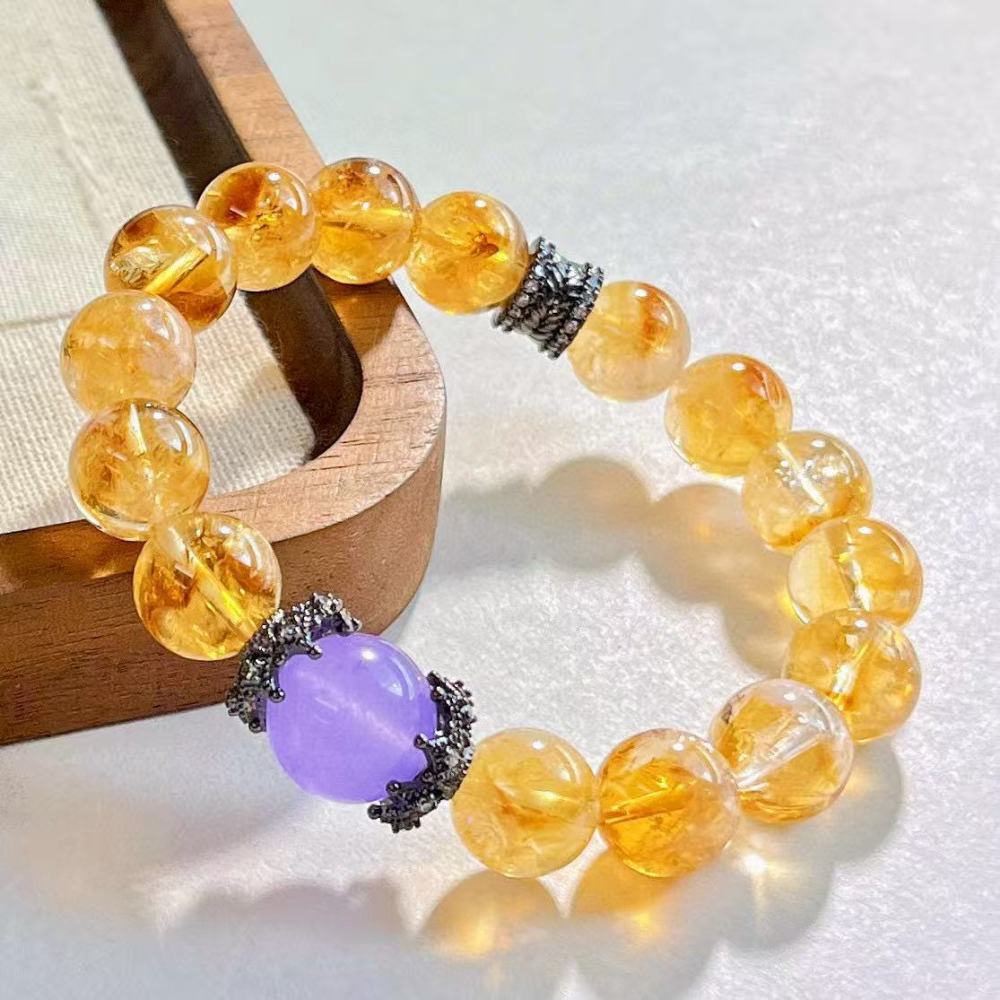 Natural High Quality Yellow Crystal Tiger Eye Stone South Red Bracelet Hand Chain White Crystal Jewelry Accessories For Women