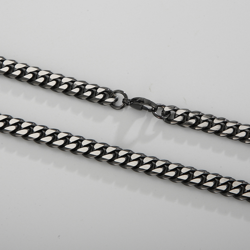 304 Stainless Steel Solid Color PVD Coated 18K Real Gold Plated Fashion Waterproof Non Tarnish Plating Colorful Gold Black Bracelets Necklace